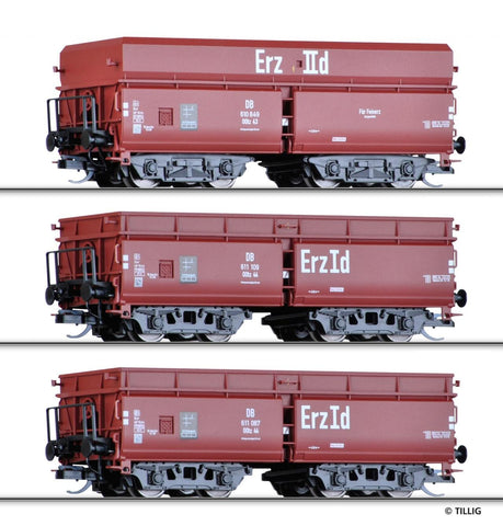 Tillig 1735 TT Freight car set "Erzzug 2" of the DB