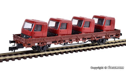Kibri 26253 Low Sided Wagon With Truck Cabs Load