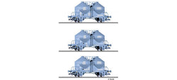 Tillig 01058 1058 Freight car se of the DR with three silo cars Ucs-v 9122 Ep IV