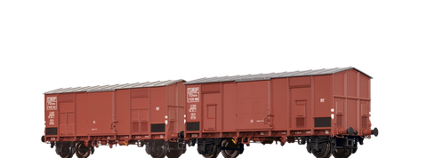 Brawa 48573 Covered Peak Roof Cars F FS set of 2