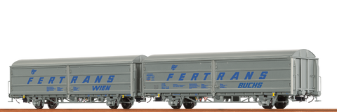 Brawa 48980 Sliding Wall Cars Hbis FERTRANS BB set of 2