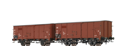 Brawa 50930 Covered Freight Car Gklm191 DB set of 2