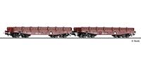 Tillig 70049 Freight car set of the DR with two flat cars Rmms 3960