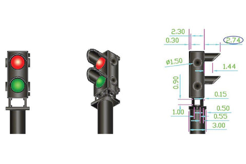Red / Green Ground Signals - 2 Wire