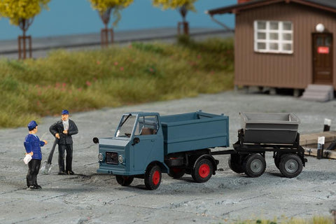 Auhagen 41676 Multicar M22 high-board tipper with tipper trailer
