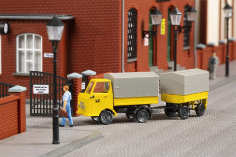 Auhagen 43662 Postal Multicar M22 With Trailer