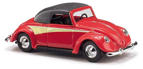 Busch 46716 Red VW Hebmller Convertible With Roof Closed