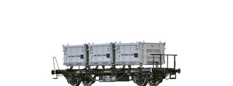 Brawa 50602 Container Car BTs 30 DB with Eoskrt 022 Von Haus zu Haus