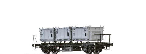 Brawa 50603 Container Car Lbs 577 DB with Eoskrt 022 Von Haus zu Haus