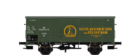 Brawa 67465 Covered Freight Car Gm Schsische Maschinenfabrik Hartmann K S St E B