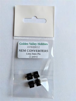Golden Valley Hobbies GV7129 GVNEM02 Conversion NEM pockets for Lima wagons with 3mm pin 2 pairs