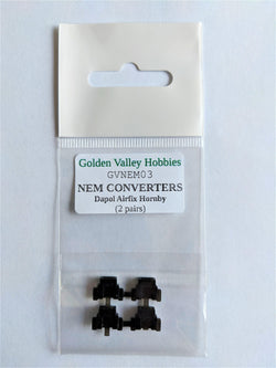 Golden Valley Hobbies GV7130 GVNEM03 Conversion NEM pockets for Hornby Dapol and Airfix 2 pairs