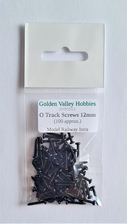 Golden Valley Hobbies GV7140 GVSCO12 Track Screws O Gauge 12mm Long x100