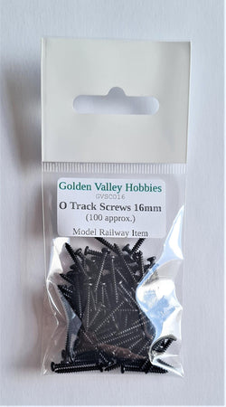Golden Valley Hobbies GV7141 GVSCO16 Track Screws O Gauge 16mm Long x100