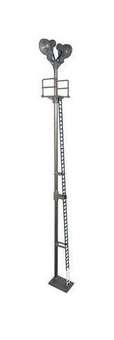Berko BL04B Twin Spotlight Head Tall Yard Lamp Yellow LED Black Ladder