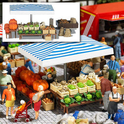 Busch 1070 Market Stall With Vegetables