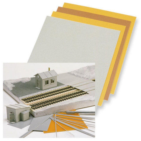 Busch 7203 4 plastic modelling sheets 26x19cm