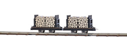 Busch 12211 ## 2 flat wagons with logs