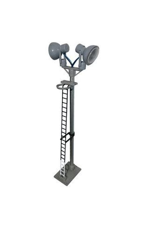 Berko BL15B Twin Spotlight Head Short Lamp Black Ladder With White Base