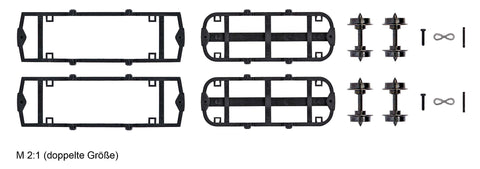 Busch 12295 ## Bolster wagon set