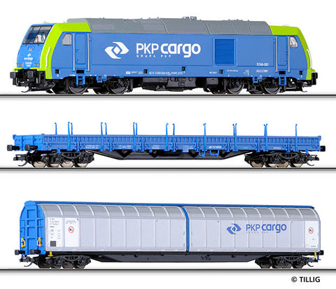 Tillig 1432 Freight car set for beginners with bedding track of the P