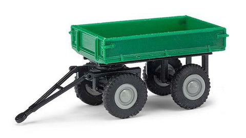 Busch 210009501 Green Trailer With Grey Rims