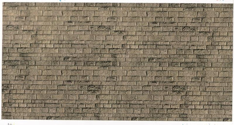 Vollmer 46049 HO Weathered Stone Embossed Card Sheet 250x125mm