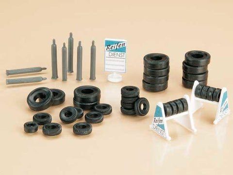Auhagen 42590 Tyres with stand & gas cylinders