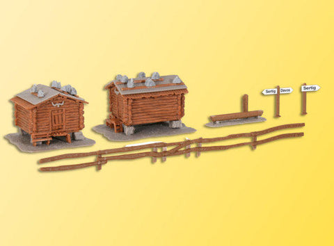 Kibri 37028 N Barn & Fence Sertig (2)