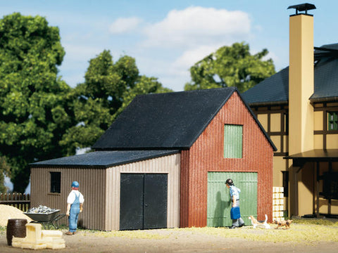 Auhagen 11408 HO Small warehouse with garage