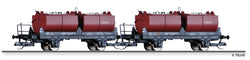 Tillig 01009 Freight car set of the PKP with two cars for transport of limestone Ep IV