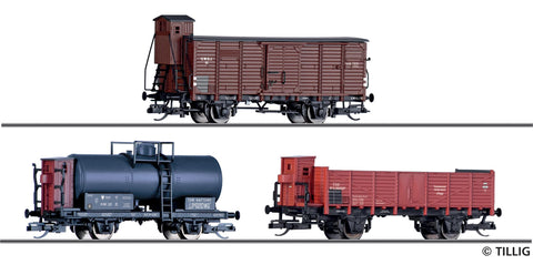 Tillig 1031 Freight Car Set Of The Uwhj PKP And CSD With One Box Car Of The Uwhj One Tank Car Of Th