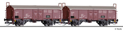 Tillig 1033 Freight Car Set Of The DR With Two Sliding Roof Cars Tims 5756 Ep IV