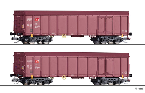 Tillig 1037 Freight Car Set Of The DB AG With Two Open Cars Ealos-X Ep VI