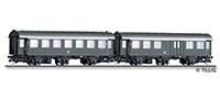 Tillig 01073 Passenger coach set of the DB with two 2nd class passenger coaches