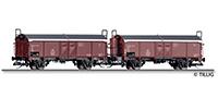 Tillig 01076 Freight car set of the DB with two sliding roof cars Kmmks 51