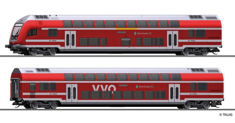 Tillig 01088 Passenger coach set S-Bahn Dresden of the DB AG