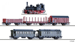 Tillig 1721 TT Freight car set of the DRG with steam locomotive class 89