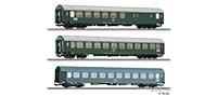 Tillig 1806 01806 Passenger coach set "Interzonenzug 2" of the DR with two passenger coaches type Y/B 70
