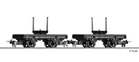 Tillig 05994 Pair of bolster wagons of the NKB HOe