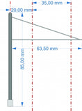 Sommerfeldt 123 HO Scale Modern Mainline Mast For Tramway Without Bracket