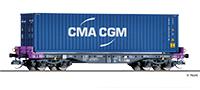 Tillig 15154 Flat car Sgmmns 4505 of the ERR with load, Ep. VI