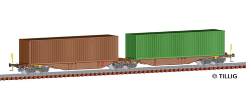 Tillig 18062 Containertragwagen Sggmrss 578 0 Of The CD Cargo With Load Ep V