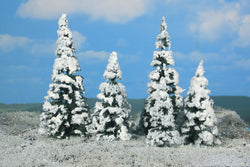 Heki 2162 Snowy Fir Trees 7-14cm x5