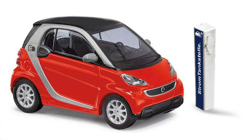 Busch 46226 Smart Fortwo electric Red