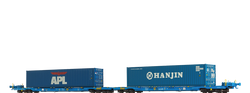 Brawa 48110 Container Car Sffggmrrss36 APL HANJIN AAE