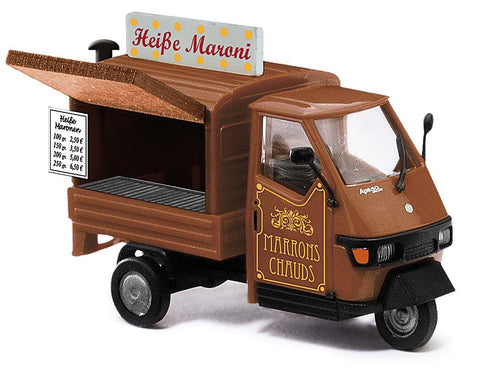 Busch 48495 Piaggio Ape 50 Hot Chestnut Cart