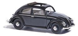 Busch 52942 VW Beetle w pretzel fen and fabric roof black
