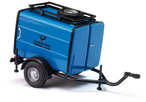 Busch 54904 TSA trailer with roof luggage / spare wheel, blue post studio technology television