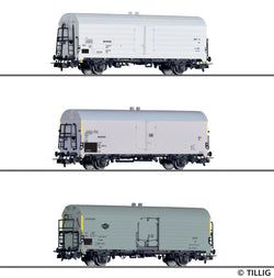 Tillig 70052 Freight Car Set INTERFRIGO Of The DR DB And MAV With Three Refrigerator Cars Ep IV
